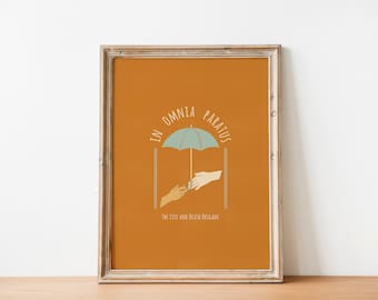 In Omnia Paratus-poster | Op Gilmore geïnspireerde print | Muurkunst van de brigade van leven en dood | Esthetische muurdecoratie Gilmore Fall