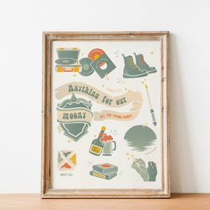 All the Young Dudes Poster / Wizard The Marauders Art Print / Wall Art / Gift for book lovers / Wizard Fanfiction