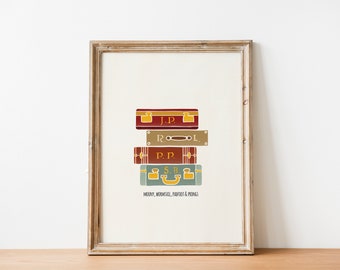 De initialen van de Marauders-poster | Op alle Young Dudes geïnspireerde print | Tovenaar kunst aan de muur | ATYD The Marauders Era wanddecoratie