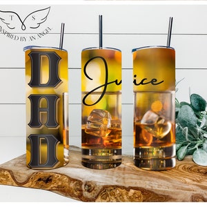Dad Juice Dad Cup 20oz Tumbler Wrap Digital Season whiskey ice Sublimation