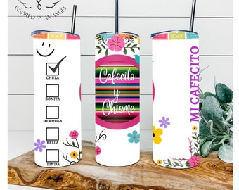 Cafecito Y Chisme 20oz Tumbler Wrap mexicana Starbucks cup sarape flores