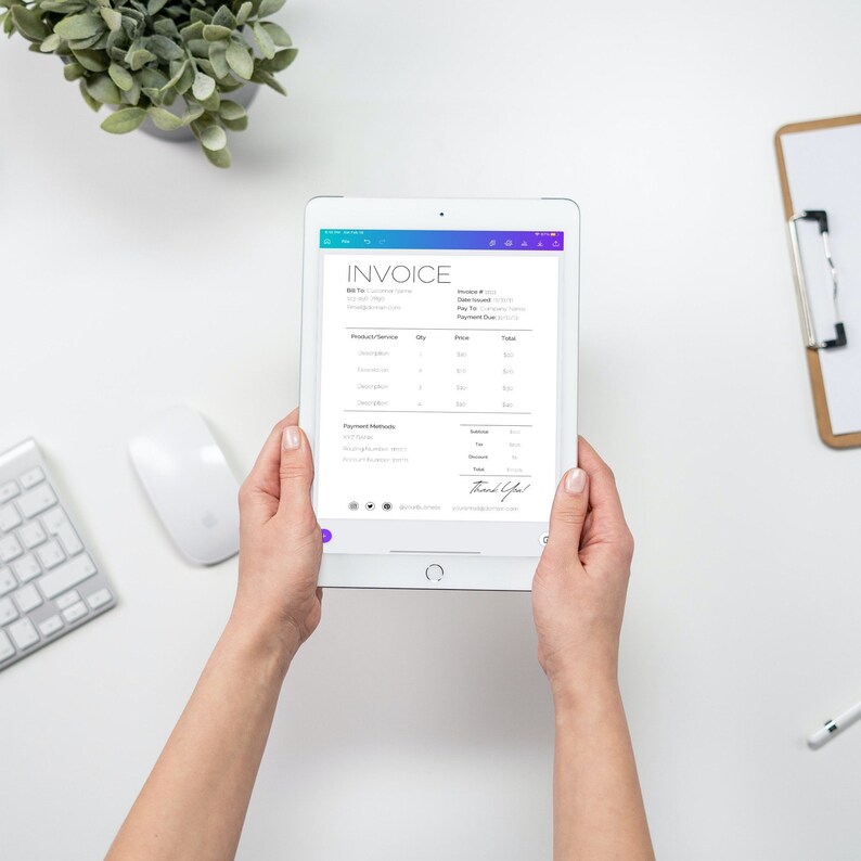 Invoice Template | Editable Invoice | Canva Template | Bussiness ...