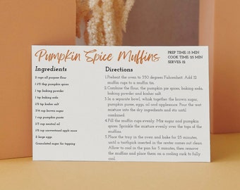 Recipe Card | Editable Recipe Card Template | Digital & Printable Recipe Card | Digital Download | Canva Template |