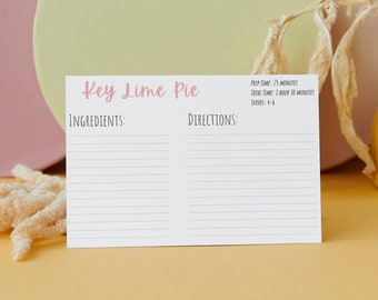 Recipe Card | Editable Recipe Card Template | Digital & Printable Recipe Card | Digital Download | Canva Template |