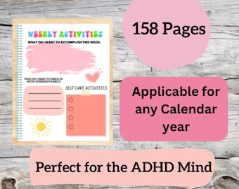 ADHD Planner, ADHD digitale planner, ADHD Adult Planner, Adhd Organizer, Hyperlinked planner, Productiviteit Planner, Goodnotes Planner