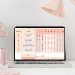 Habit Tracker Google Sheets, Wellness Tracker, Habit Journal, Task tracker, Daily Goal Tracker, Monthly Tracker, Google Sheets,