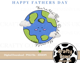 Fathers Day Best in the World - PNG File, Sublimation, DTF - Digital Download