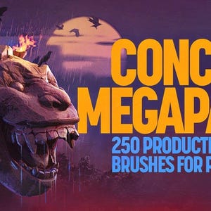 Concept Megapack for Procreate - 200+ Brushes for Textures, Foliage & Landscapes