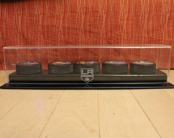 NHL LA Kings Stanley Cup 2014 Collectible Hockey Puck Set w/ Original Display Case