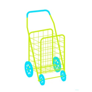 Lime Green Shopping Cart on Canvas image 2