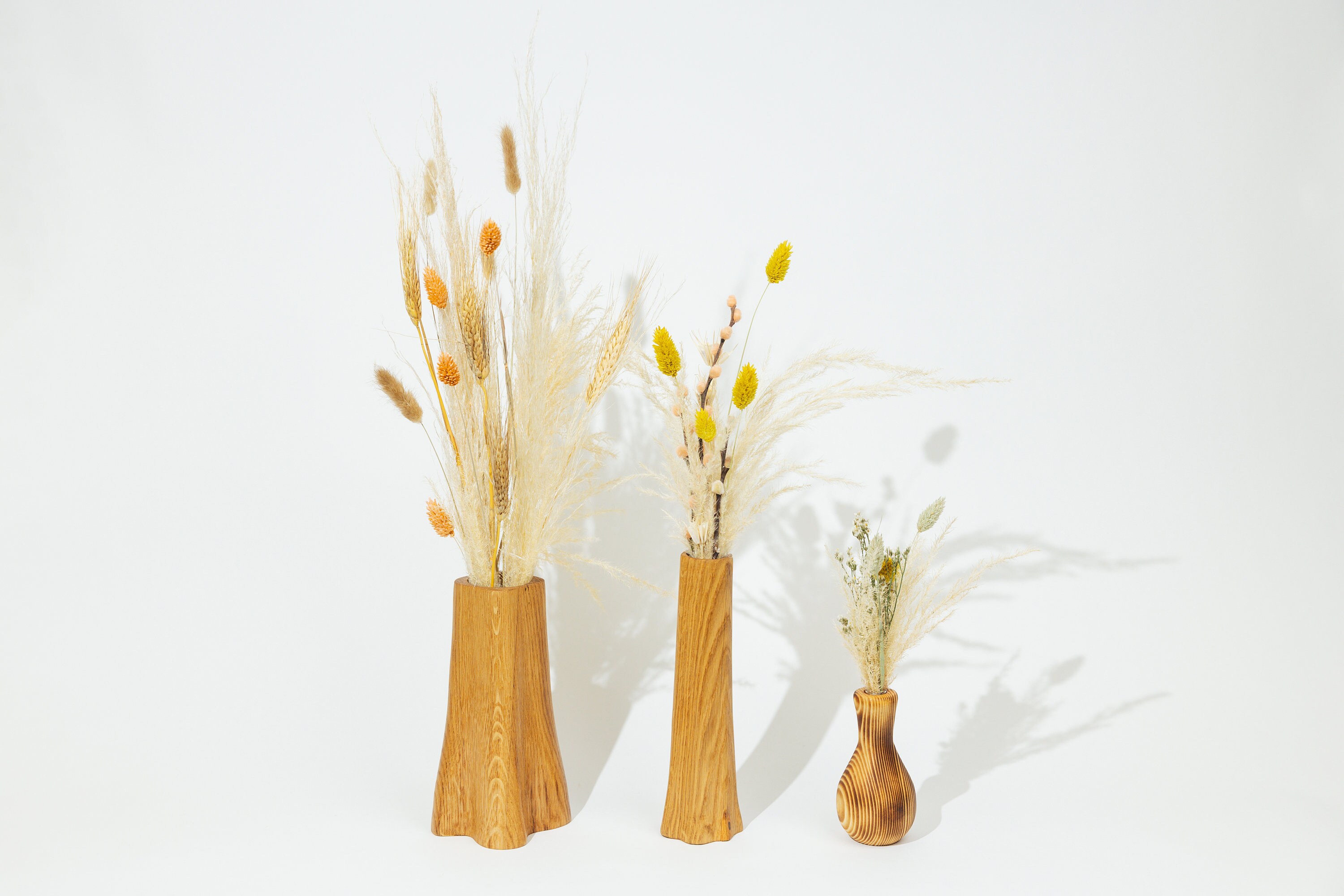 Decorative Wooden Vase Handcrafted Natural Shapes Inspired by Tree