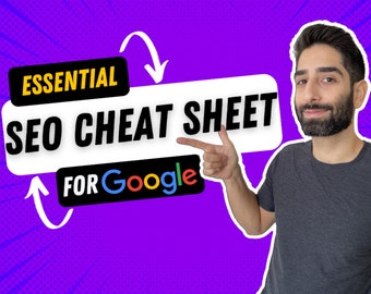 Beginner SEO Cheatsheet, Google SEO Checklist & Guide For Websites, Keyword Optimization Help, Planner, Template, Tutorial, Worksheet, eBook