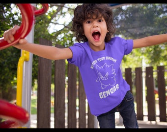 Pokemon, Gengar, kids gift, birthday shirt, Pikachu, scary kids shirt, Halloween shirt for kids, monster shirt, kids shirt, anime shirt.