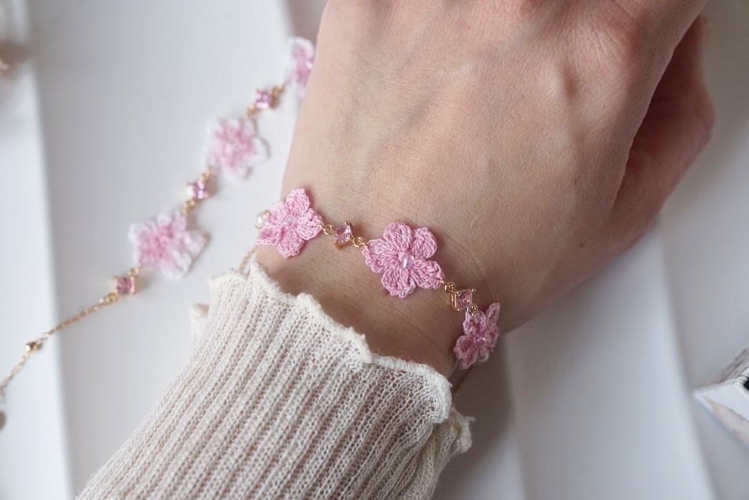 Sakura Bracelets, Cherry Blossom Bracelets, Unique Bracelet Sakura Bracelets, Cherry Blossom Bracelets, Unique Bracelet
