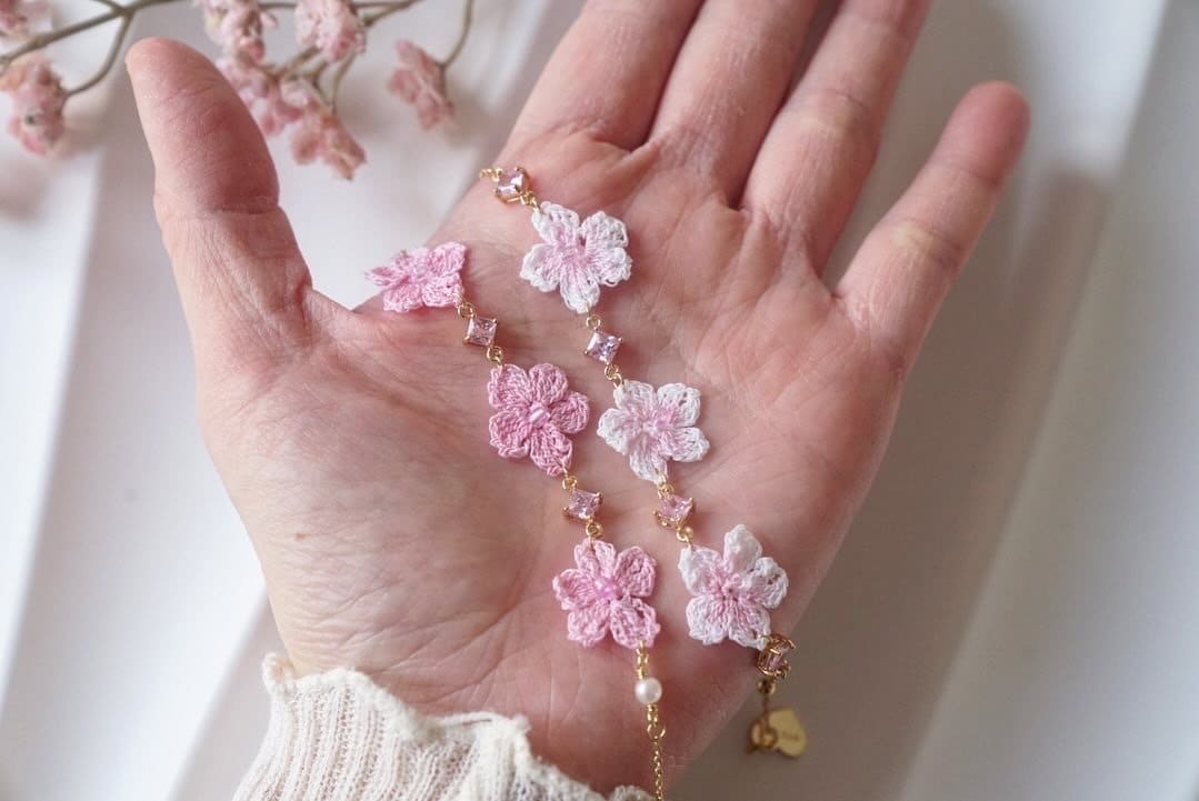 Sakura Bracelets, Cherry Blossom Bracelets, Unique Bracelet Sakura Bracelets, Cherry Blossom Bracelets, Unique Bracelet
