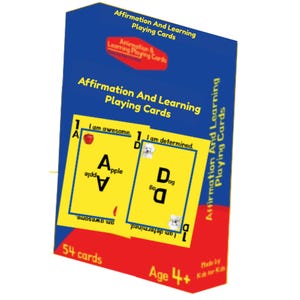 Cartas de afirmación y aprendizaje para niños y familias: Juego de confianza y mentalidad sin pantallas
