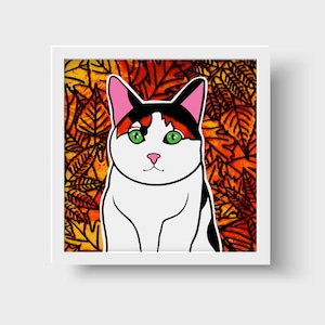 Audrey Cat Fall Portrait: Digital Print