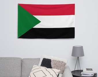 Sudan Flag, Double Sided Polyester Banner, 3x5 ft Wall Decor