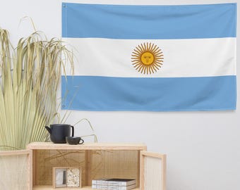 Argentina Flag, Double Sided Polyester Flag with Grommets, Indoor Outdoor Wall Decor, 3x5 ft National Flag Banner