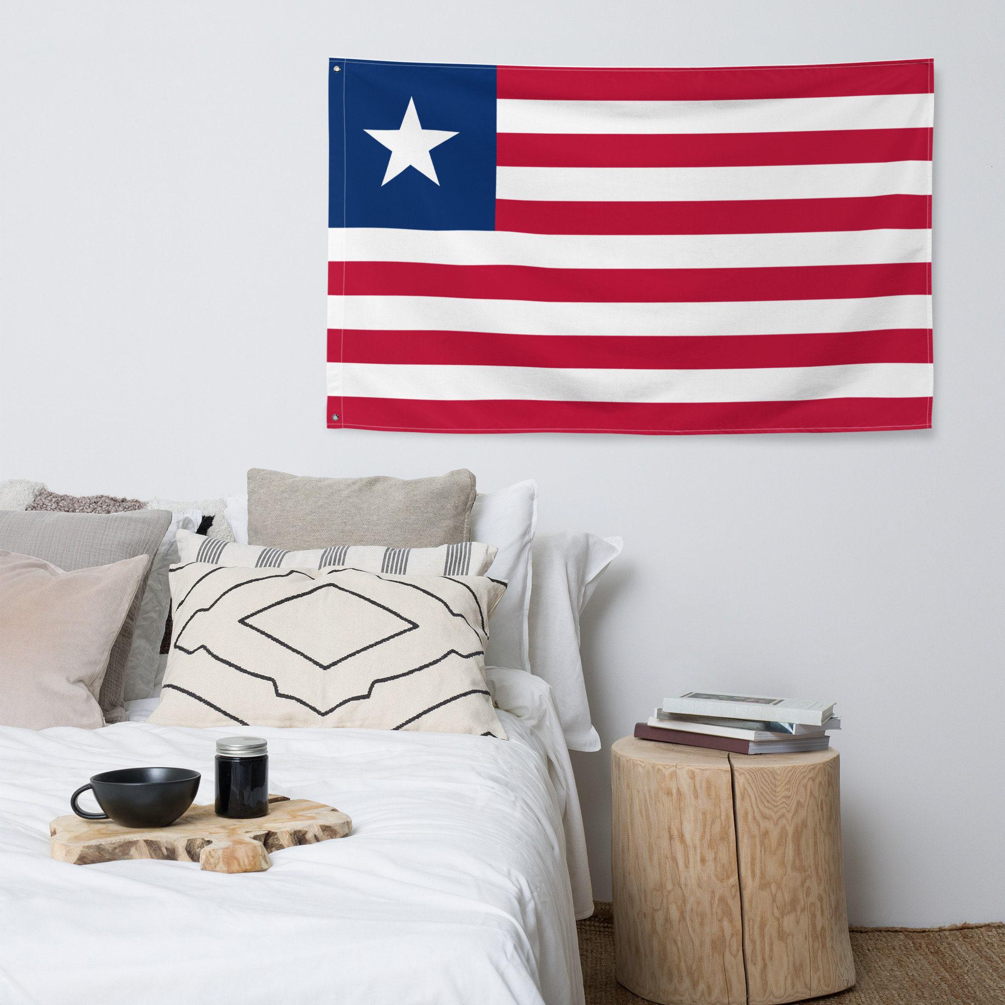 Liberia Flag, Double Sided Polyester Banner, 3x5 ft Indoor Outdoor Wall Decor