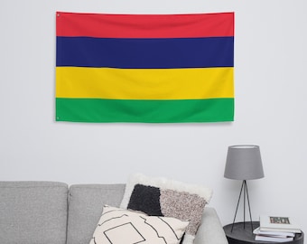 Mauritius National Flag, Double-Sided Polyester Banner (3x5 ft)