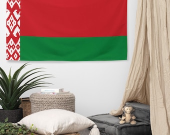 Belarus Flag, Double Sided Polyester Flag with Grommets, Indoor Outdoor Wall Decor, 3x5 ft National Flag Banner