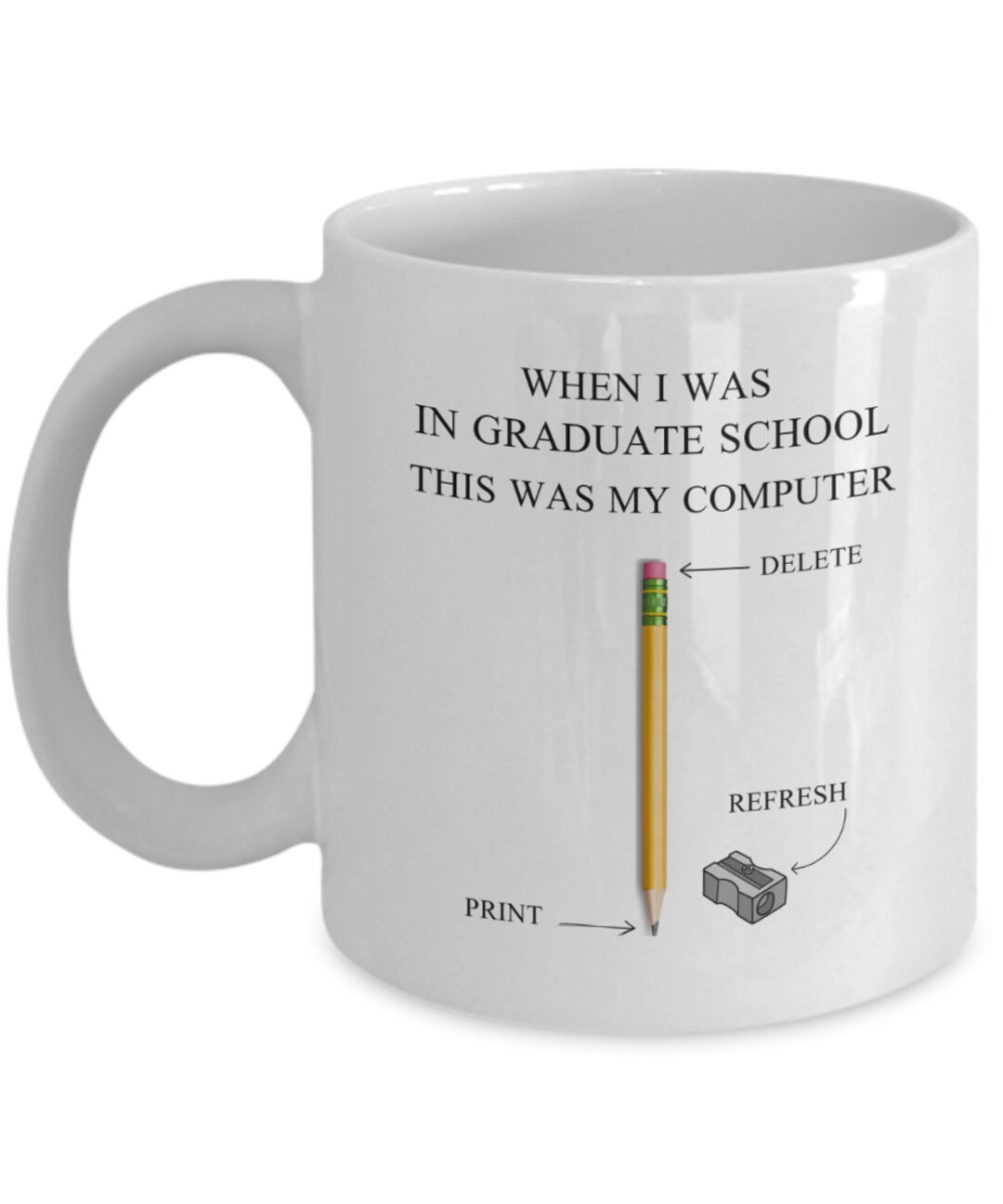 Graduate School Computer Mug University Coffee Gift Cup Funny College ...