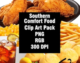 Comidas reconfortantes del sur / Clip Art / PNGs