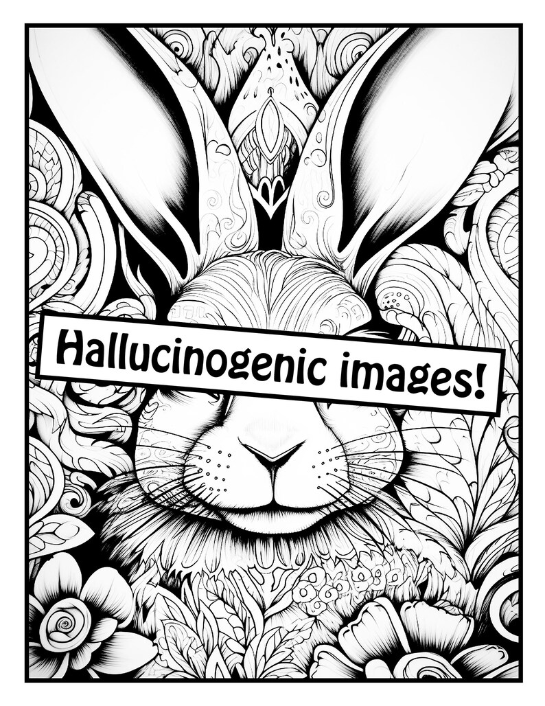 Psycho Travel | Psychedelic Coloring Pages - Etsy