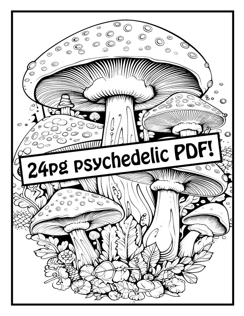 Psycho Travel | Psychedelic Coloring Pages - Etsy
