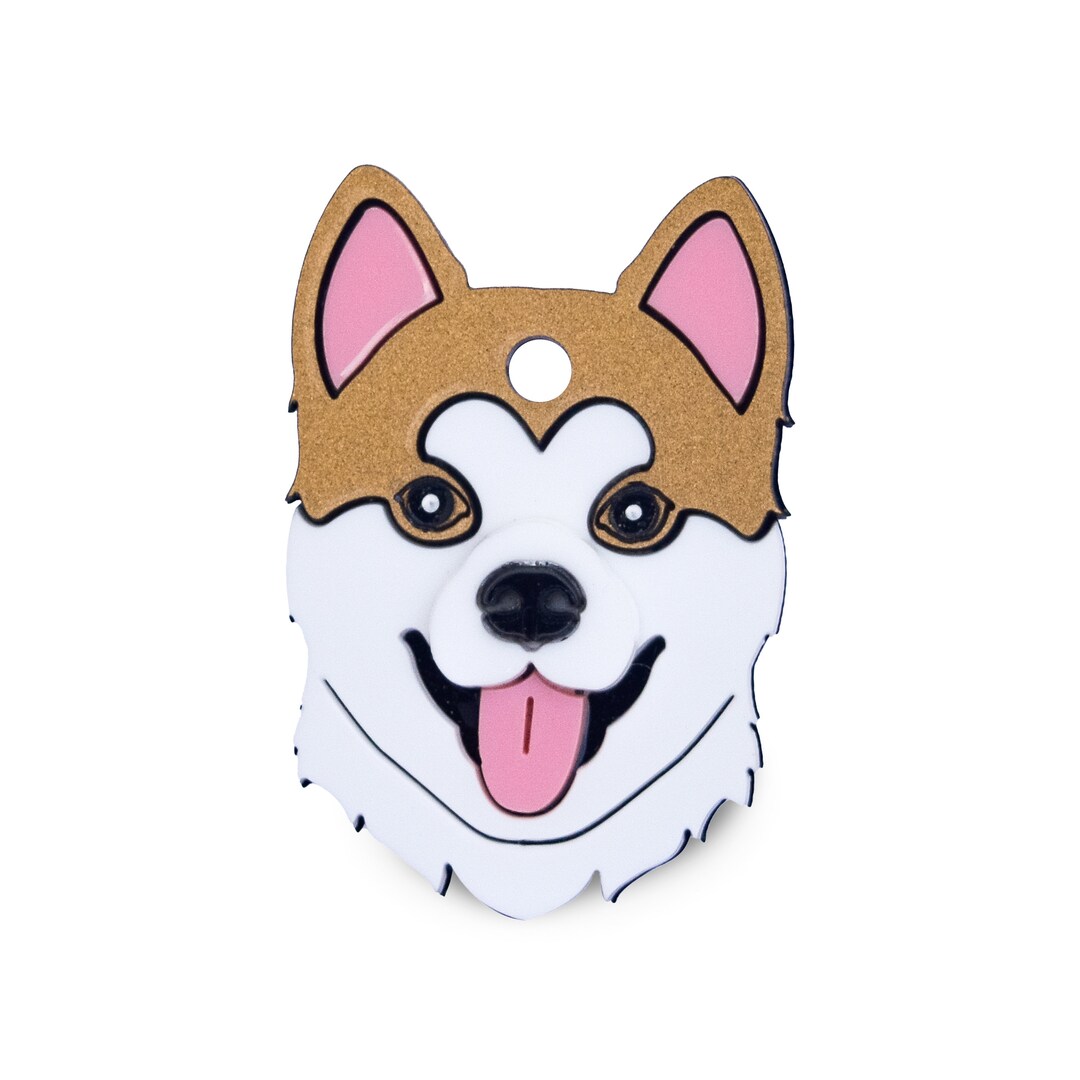 Dog ID Tag Akita / QR Code Tag Keep Your Pet Safe Create Dog Profile