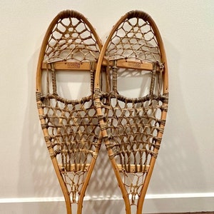 Mounted Pair of Iverson Snowshoes (Modified Bear Paw Size 12X35)