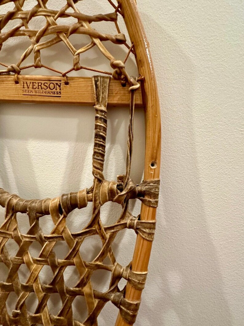 Mounted Pair of Iverson Snowshoes modified Bear Paw Size Etsy UK