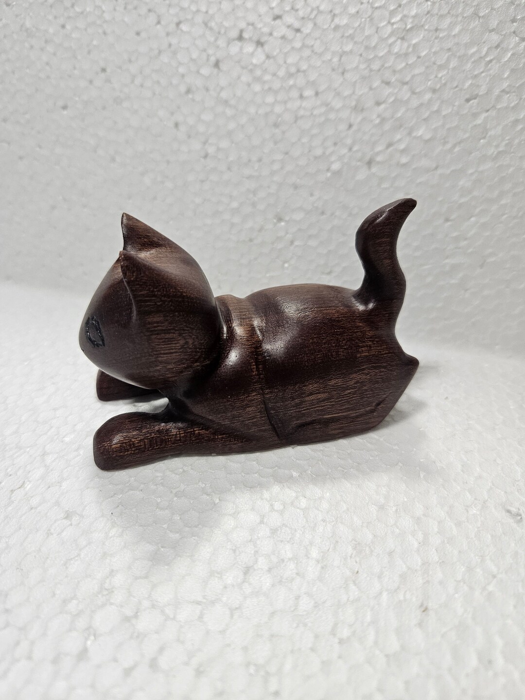 Handmade, Wood Kittens, Carved Pets, Miniature Animals, Kitten Figurine ...