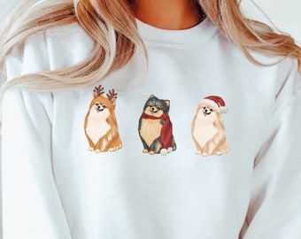 Pomeranian Christmas Sweater - Etsy