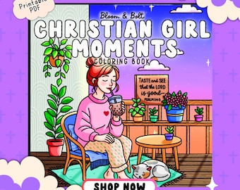 Christian Girl Coloring Book: Bible Verses, Faith-Filled Designs (PDF Download)