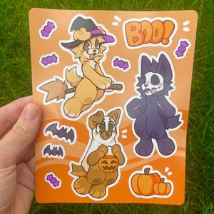 Spooky Puppies Sticker Sheet