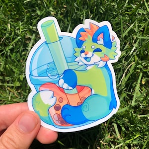 Cat with Bubble Tea sticker