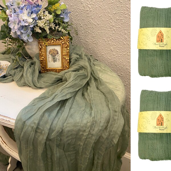 Sage Green Cheesecloth Etsy