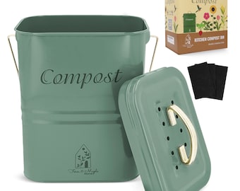 Compost Bin Kitchen Countertop With Lid Composting Bin Kitchen Compost Trash Can Modern Stylish Sustainable Kitchen Compost Solution