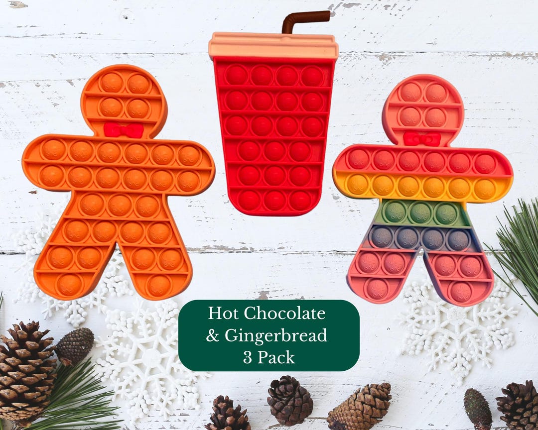 Fidget Bubble Popping Toys Christmas Gifts Stocking Stuffer Gingerbread ...