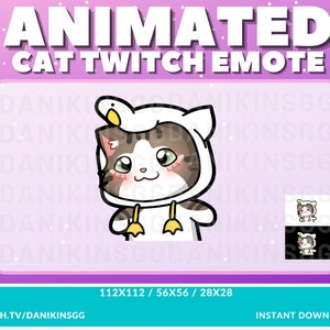 GATO ANIMADO WIGGLE Twitch Emote / Gato marrón claro / Gato gatito lindo / Emote Wiggle
