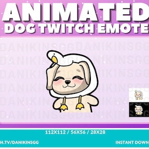 ANIMATED DOG WIGGLE Twitch Emote | Cute Dog | Puppy | Wiggle | Golden Retriever