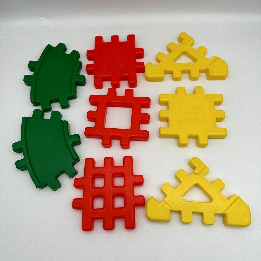 Little Tikes Waffle Blocks Replacement Pieces Lot of 8 Green Red Yellow Etsy