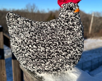 Farm House Crochet Chicken Plush | Speckled Chicken Plushie | Amigurumi Chick | Handmade | Gift | Easter
