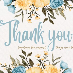 Editable Thank You Card Printable Thank You Cards - Etsy