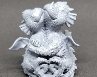 Dragon Couple Statue