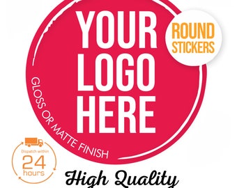 Personalised Round Printed Stickers Custom Logo Labels BusiIness Gloss Circle Sticker / Labels for small Business Customised