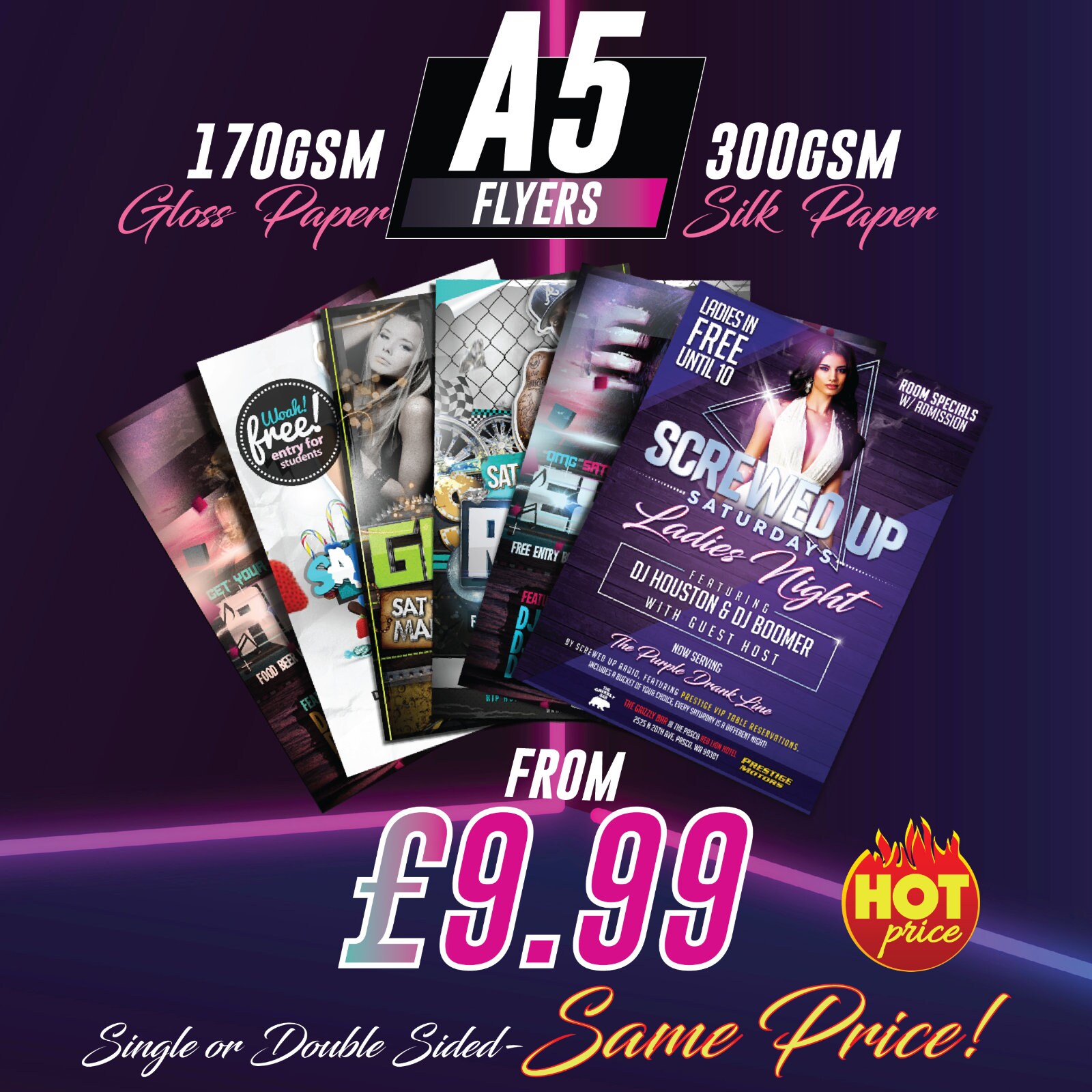 Flyers Printing A5 A5 A4 A6 DL Size Colour Leaflets / Flyers Printing ...