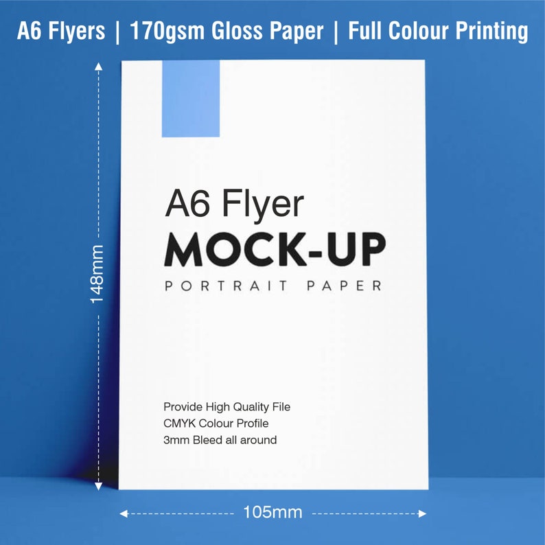 A6 Flyers Leaflets, 170gsm Gloss, Single/double Sided Printing - Etsy